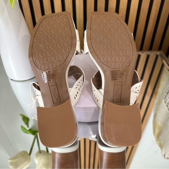Joie Society Heeled Ivory Sandals Size 7.5 are NEW WITH TAGS - Picture 4 of 5